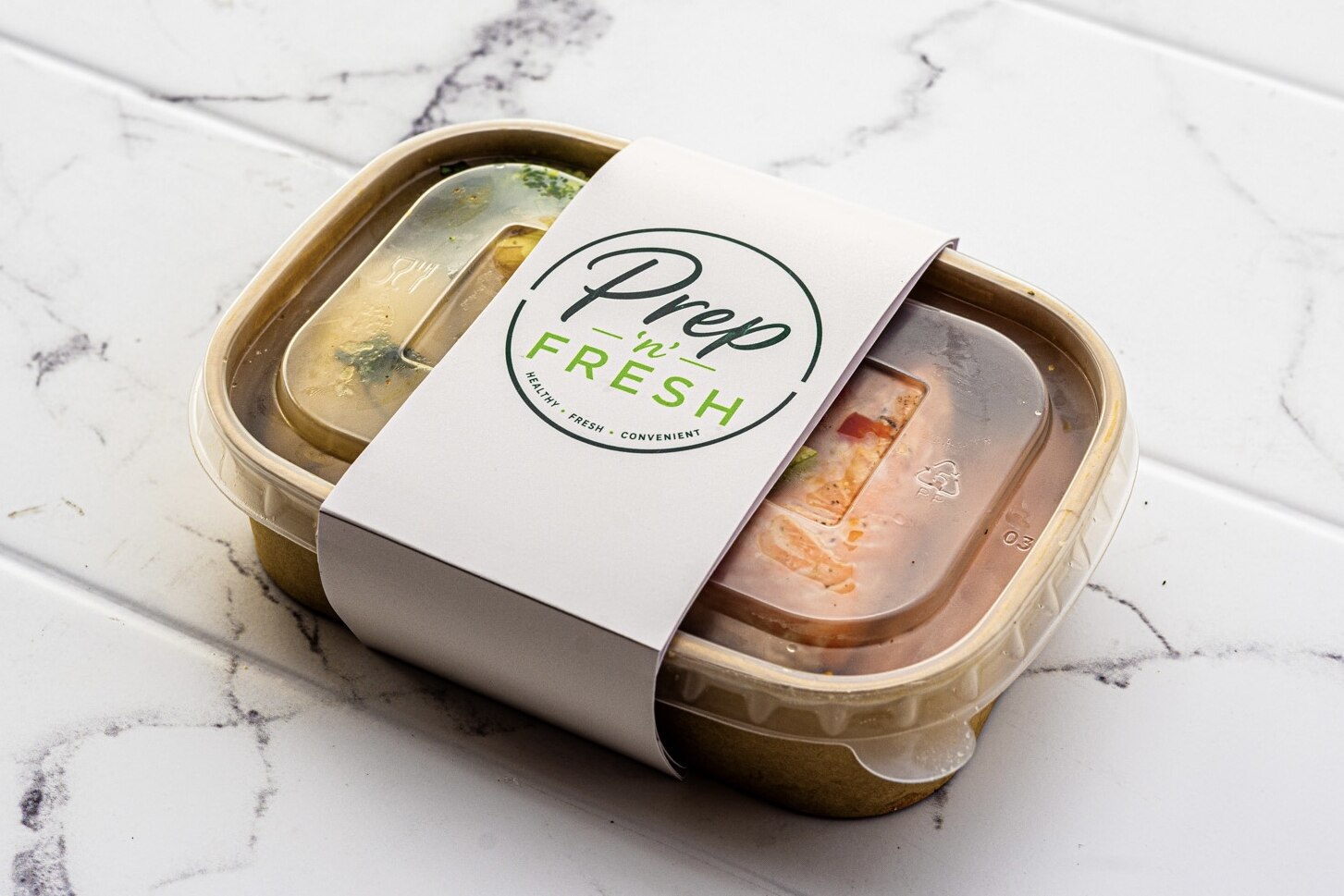 Prep 'N' Fresh box, sealed and ready to collect